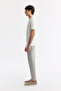 Men's Ecru Crew Neck Knitwear Regular Fit T-Shirt A51Y5023 - 3