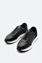 Men's Black 100% Leather Flexible Sole Lightweight Casual Shoes B008010 - 2