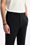 Men's Black Elastic Waist Bi-Stretch Chino Slim Fit Trousers B003033 - 4