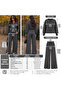Women's Zippered Metal Button Detailed Knitwear Jacket Wide Leg Pants Two-Piece Set - 3