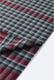 Men's Burgundy-Anthracite Wool Blend Tassel Patterned Shawl A42Y9410 - 3