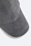 Men's Gray 100% Suede Leather Sports Cap A42Y9286 - 3