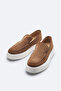 Men's Brown 100% Suede Lightweight Loafer Shoes A51Y8006 - 5