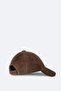 Men's Brown 100% Suede Leather Sports Cap A42Y9286 - 2