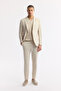 Men's Stone Mono Collar Viscose Blended Lightweight Bi-Stretch Blazer Comfort Slim Fit Jacket A51Y4006 - 7
