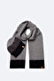 Men's Black Colorblock Knitwear Scarf Beanie Set A42Y9224