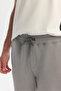Men's Gray Elastic Waist Lace-Up Soft Touch Regular Fit Sweatpants A42Y3417 - 5