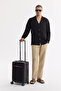 Men's Black V-Neck 100% Linen Comfort Fit Shirt A51Y2105 - 8