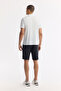 Men's White Non-Curling Polo Neck Technical Fabric Regular Fit T-Shirt A51Y1155 - 4