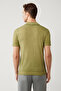 Men's Khaki 3 Button Polo Neck Knitwear Regular Fit T-Shirt A41Y5067 - 4