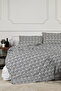 Carlos 100% Cotton Single Fitted Sheet Duvet Cover Set Black