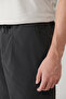 Men's Anthracite Elastic Waist Lace-Up Water Repellent Bi-Stretch Relaxed Fit Shorts A41Y3635 - 6