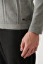 Men's Gray Crew Neck Cotton Textured Knitwear Sweater A32Y5133 - 5