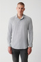 Men's Gray Classic Collar Geometric Printed Travel Shirt A32Y2109 - 3