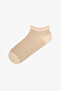 Brown Black Shiny Patterned Cotton Glitter 3 Pairs Booties Socks - 3
