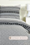 Bruno Duvet Cover Set Single Fitted Sheet (160X220 cm) Gray - 3