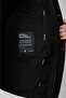 Men's Black Water Repellent Windproof Inflatable Coat with Removable Hood and Fur Collar A32Y6011 - 7