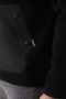 Men's Black Hooded Garni Fabric Detailed Fleece Sweatshirt A32Y1392 - 6