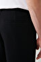 Men's Black Classic Waist Pleated Knitted Trousers A41Y3075 - 8
