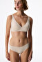 Traceless Ceramic Beige 24 Hour Cotton Decollette Removable Padded Bra - 2