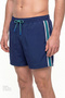 Men's Blue Retro Tennis Swim Shorts - 3