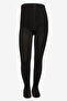 Girl's Pretty Rib 2-Piece Black Pantyhose - 2