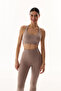 Beige A-Line Removable Padded Sports Bra - 2