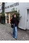 Women's Black Color Plush Jacket with Stretchable Pockets - 4
