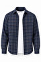 Dragon Relaxed Fit Cotton Checkered Flannel Men's Shirt - Blue