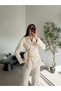Cream Gold Accessory Jacket and Trousers Set - 6