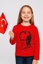 Unisex Children's Ataturk Printed Long Sleeve T-Shirt 9032 Black-Red - 2