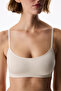 Traceless Ceramic Beige 24 Hour Cotton Mini Removable Pad Bralet - 6