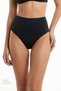 Schwarzer Bikini-Unterteil mit hoher Taille