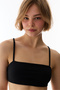 Black Ribbed Sports Bra