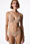Traceless Beige 24 Hour Cotton Decollette Removable Padded Bra - 2