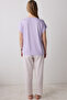 Bon Vivant Lilac T-Shirt Pajama Top - 4