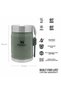 Classic Food Thermos with Spoon 0.4 L Green - 4