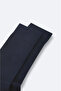 Men's Navy Blue Plain Bamboo Socks B008505 - 3