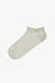 3 Pairs of Cotton Summer Themed Booties Socks with Woven Labels - 3