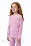 Girl's Pink Love&Peace Cotton Long Sleeve 2-Piece Pajama Set - 3