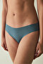 Dark Gray Non-Marking Laser Cut Regular Waist Brazilian Panties