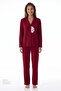 Burgundy Happiness Long Sleeve Shirt Pants Pajama Set