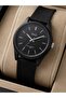 Men's Black Silicone Cord Black Dial Quartz Wrist Watch with 2 Year Warranty