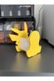 3D Printed Cute Electric Mouse Figurine Pen Holder - Yellow Desktop Organizer - 2