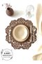 Brown Suede Fabric American Service Placemat 35X35 cm Round Set of 6 - Stylish and Durable