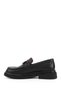Men's Black Genuine Leather Loafer Shoes - 5