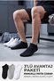 Men's Cotton Ankle Booties Socks 3 Pack Black - Gray - White