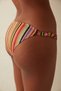 Multicolored Striped Glitter Siena Side Bikini Bottom - 3
