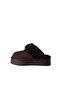 Genuine Suede Leather Fur Heeled Women's Slippers Thermo Sole Brown Platform Closed Front - 4