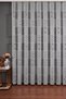 Patchwork Pattern Regular Pleated 1/2.5 Tulle Curtain-Grey